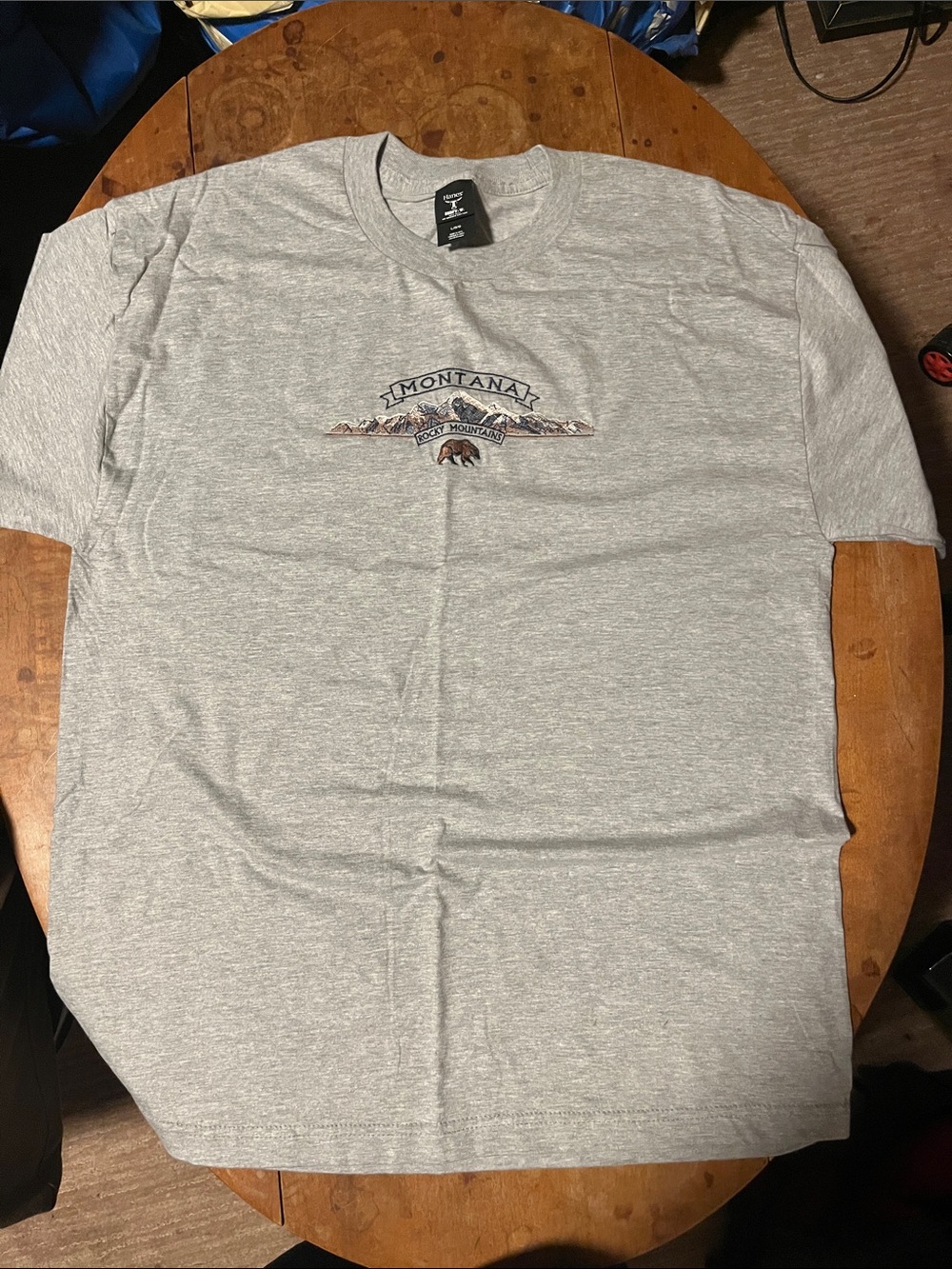 Hanes Gray Montana Graphic Short Sleeve Tee